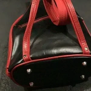 BALDINE BLACK/RED FAUX LEATHER BACKPACK PURSE BALDINE BACKPACK (Handbag) | eBay main image 3